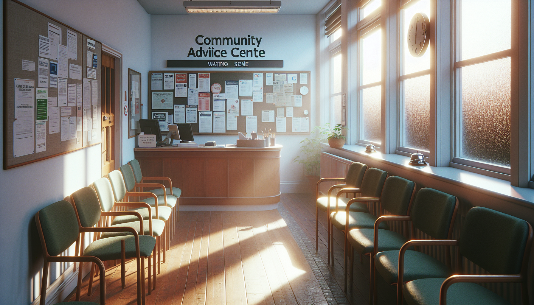 Council tax debt advice centre waiting area