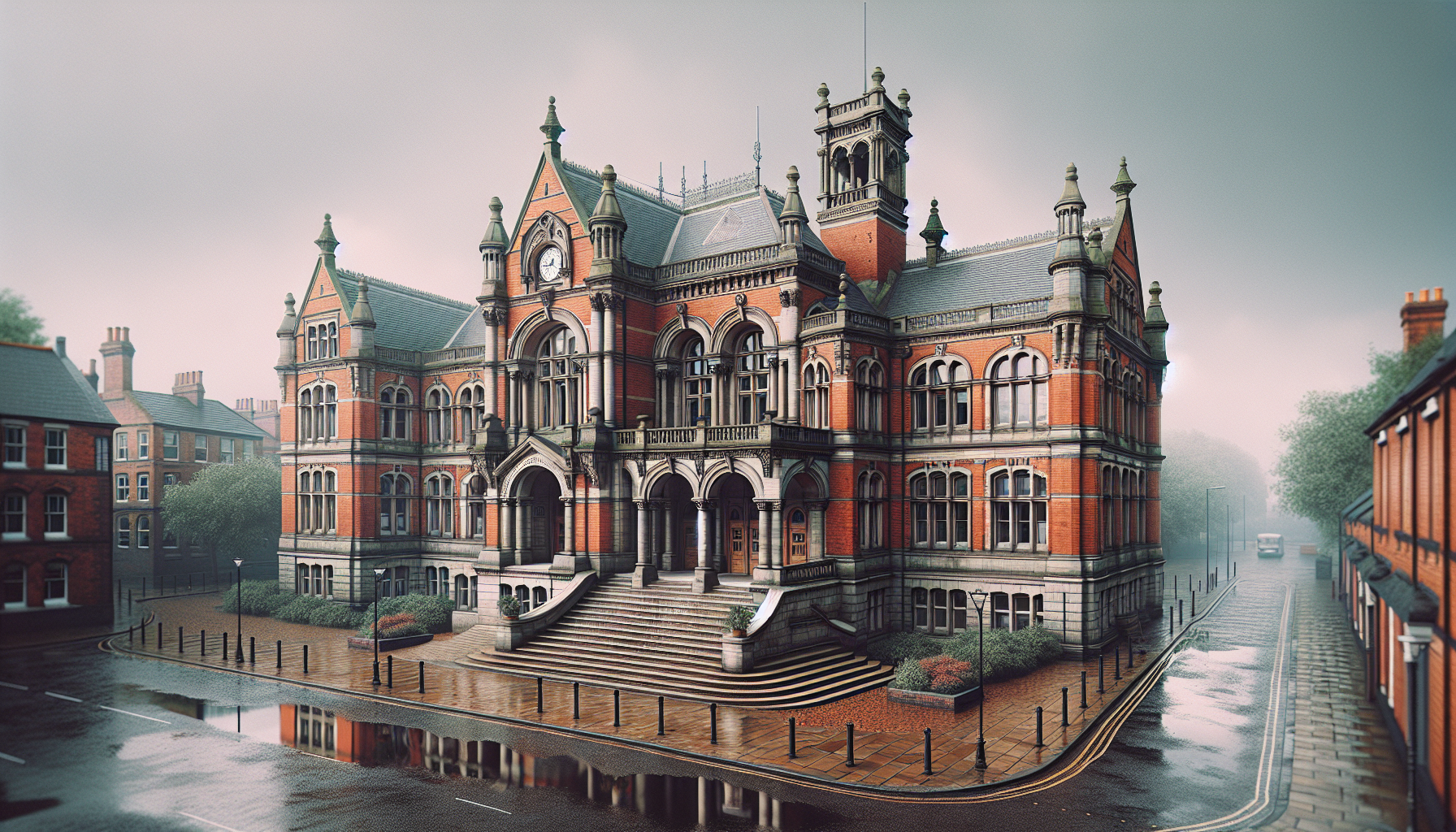 Council tax increase 2025/26 UK - English town hall building