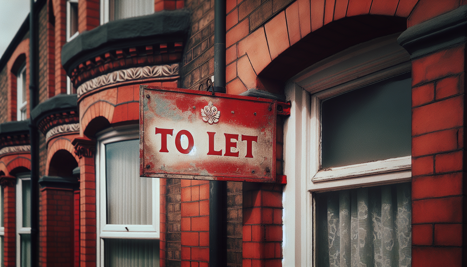 To Let sign on a British terraced house representing rent arrears