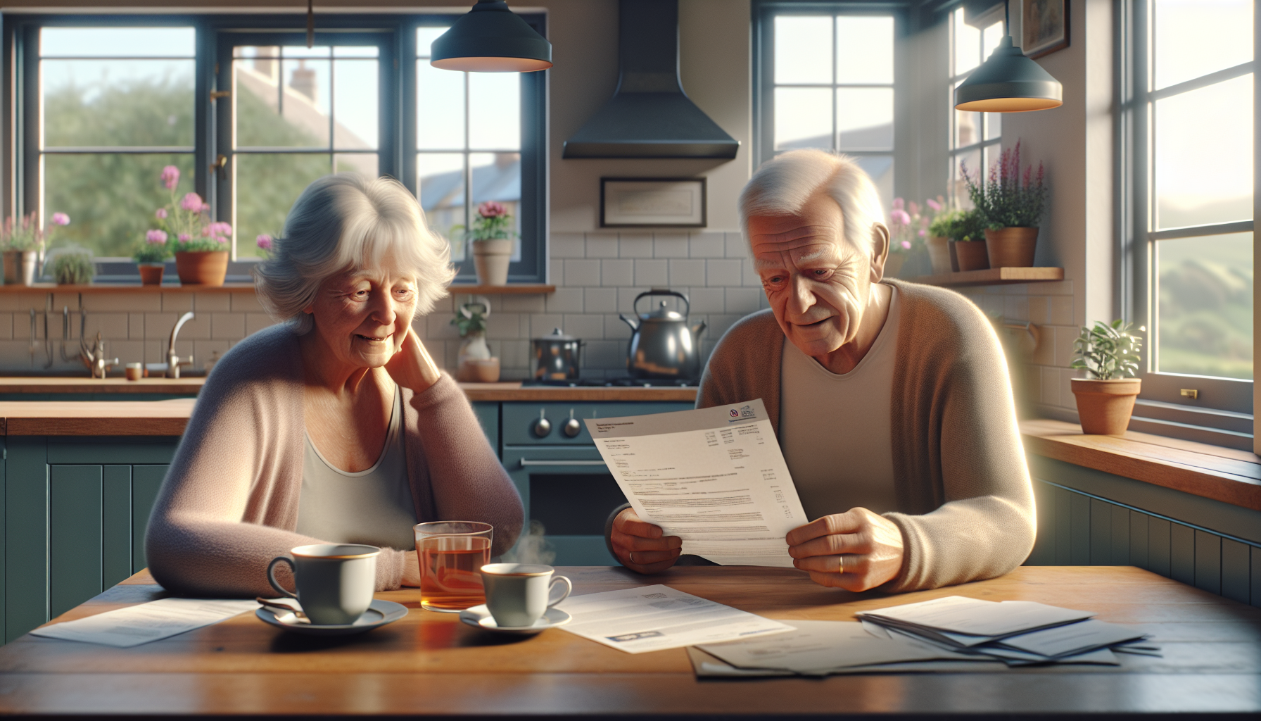 Swansea pensioners reviewing their council tax bill